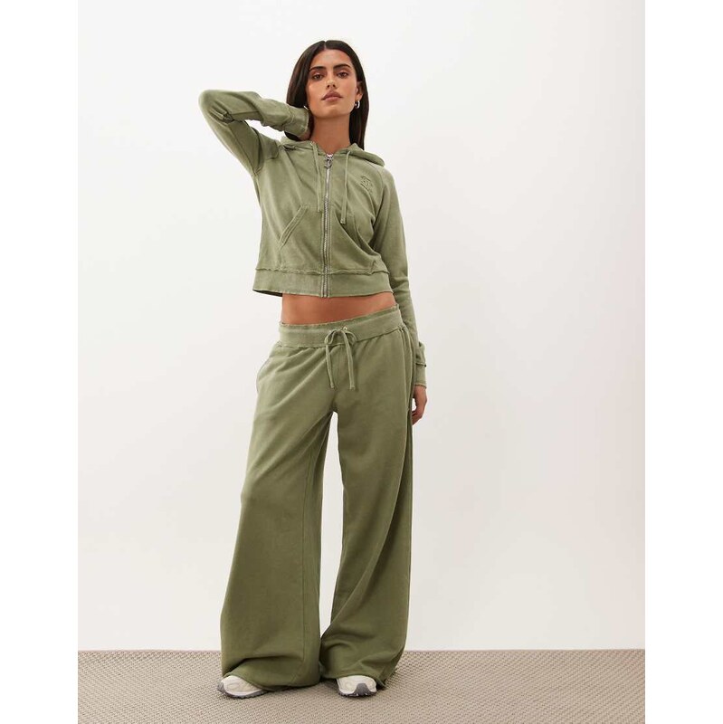 Juicy Couture Annen applique logo wide leg jogger co-ord in