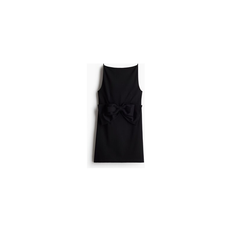 H&M - Šaty na ramínkas mašlí - Černá