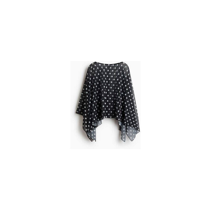 H&M - Mesh cape - Black/Polka Dot