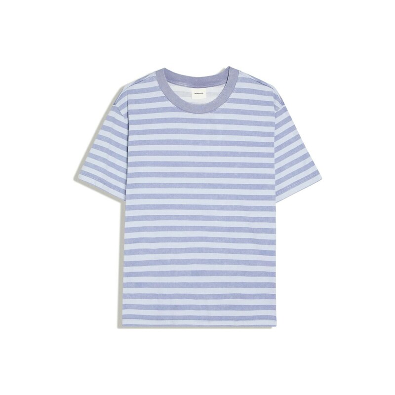 Bershka Tričko opálová / chladná modrá