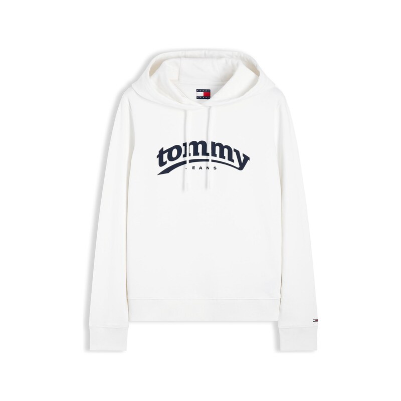 Tommy Jeans Mikina ESS černá / bílá