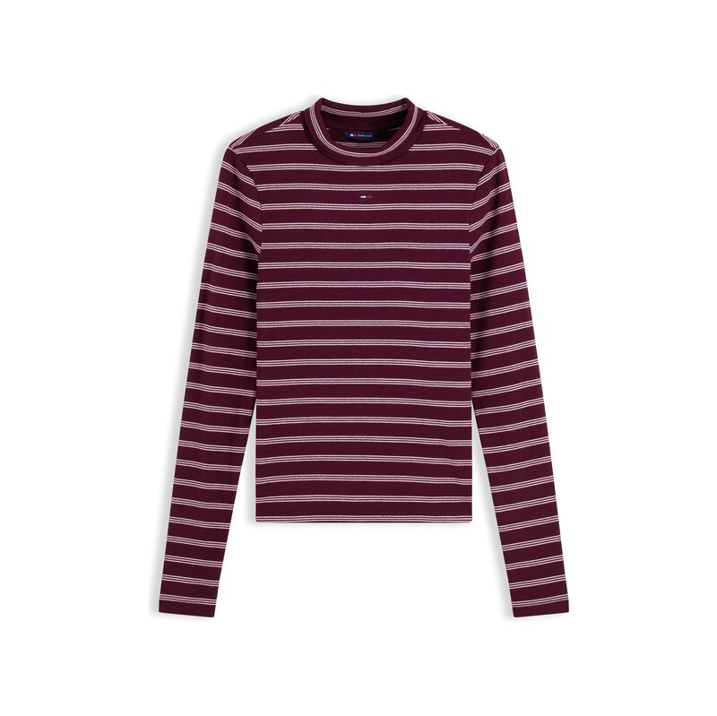 Tommy Jeans Tričko ESSENTIAL růže / vínově červená