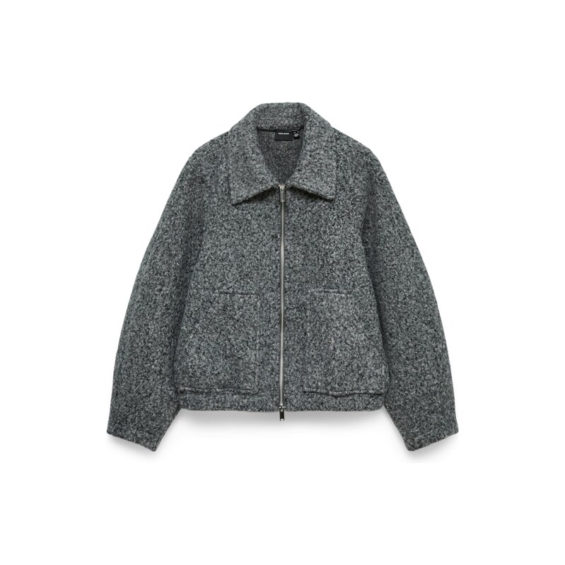VERO MODA Přechodná bunda tmavě šedá