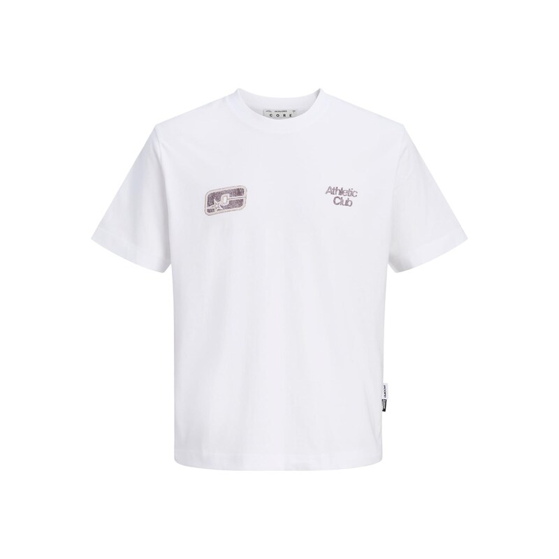 JACK & JONES Tričko vínově červená / černá / bílá