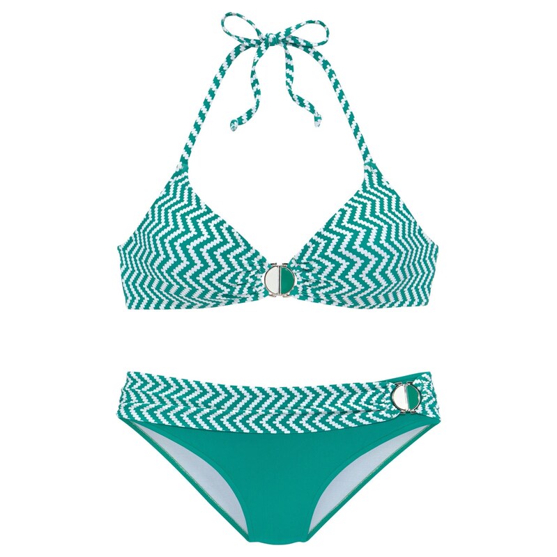JETTE Bikiny nefritová / bílá