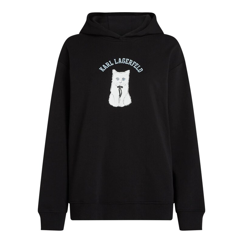 Karl Lagerfeld Mikina Choupette-Skizzen světlemodrá / černá /