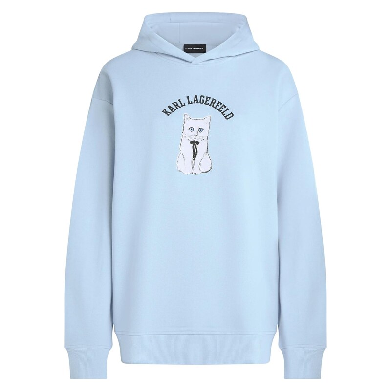 Karl Lagerfeld Mikina Ikon Choupette světlemodrá / černá / bílá