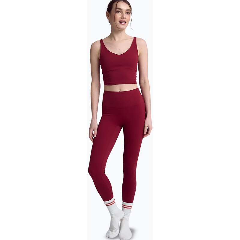 Dámské legíny na jógu JoyInMe Oneness Ease 7/8 red wine