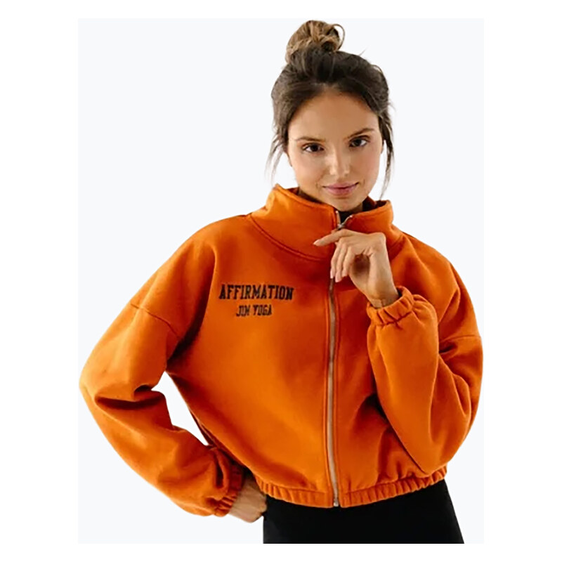Dámská fleecová mikina JoyInMe Zip Flow Sweatshirt pumpkin spice