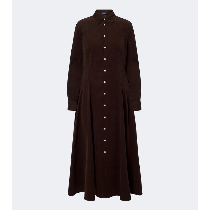 Polo Ralph Lauren Cotton corduroy midi dress
