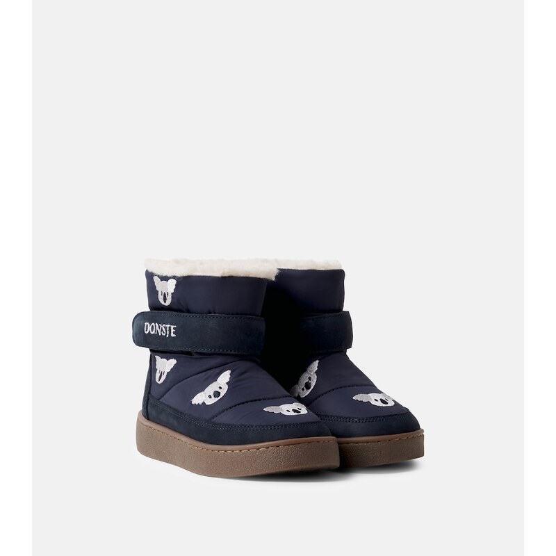 Donsje Kitto embroidered wool-trimmed boots