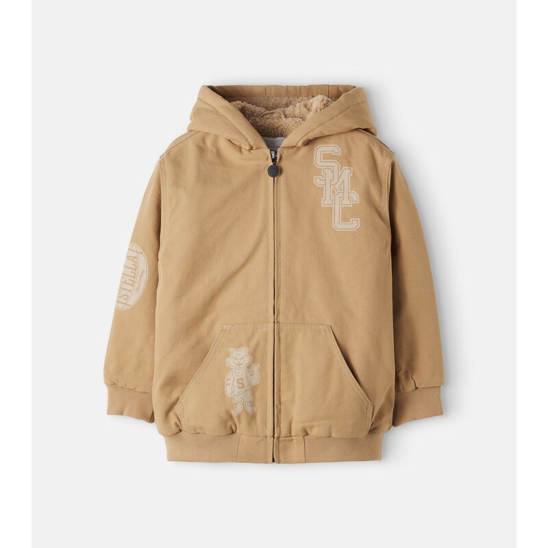Stella McCartney Kids Logo hooded cotton jacket