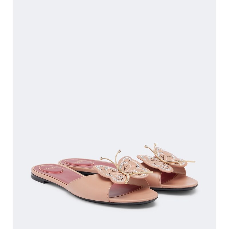 Valentino Garavani Flutterby embellished leather sandals