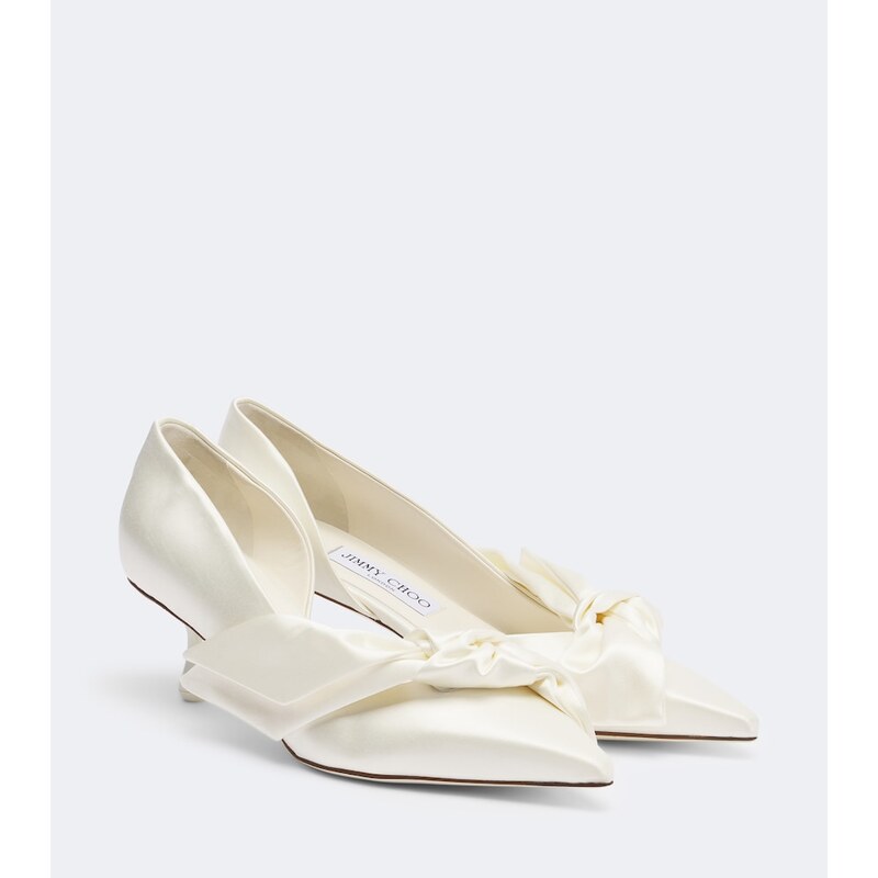 Jimmy Choo Issy bow-detail satin pumps