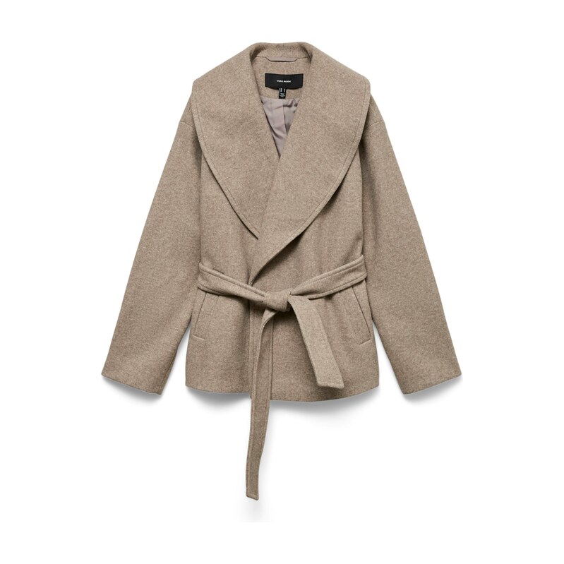 VERO MODA Přechodný kabát VMANNE BERGEN světle hnědá