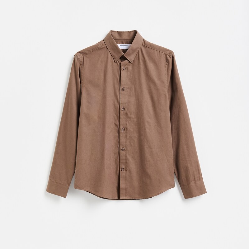 Reserved - MEN`S SHIRT - hnědá