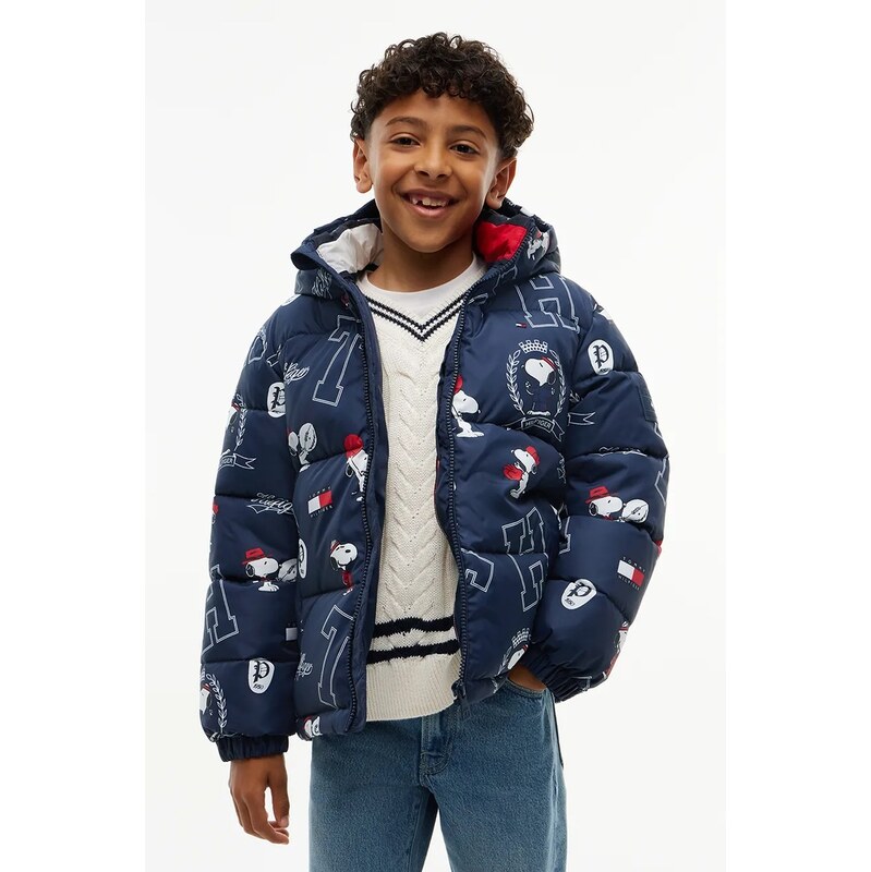 Tommy Hilfiger prošívaná bunda dětská x Peanuts