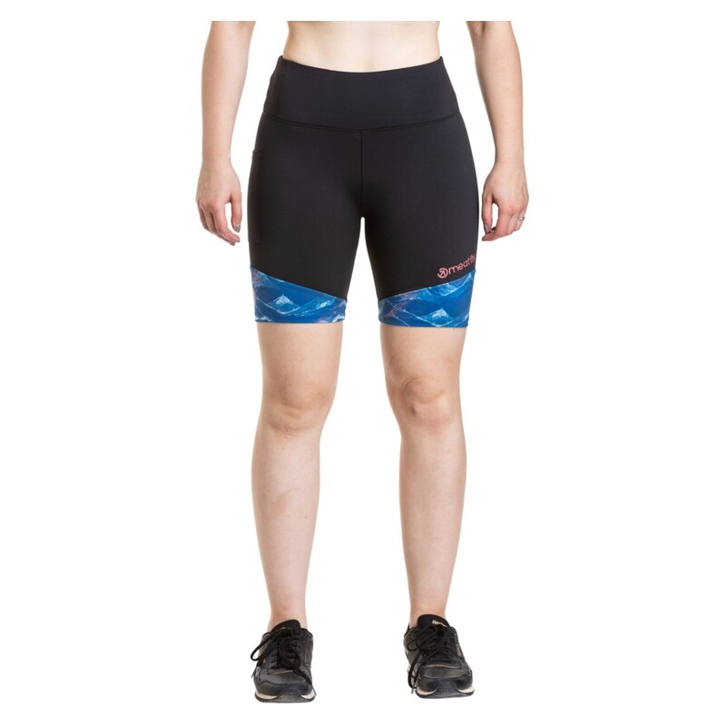 Dámské biker kraťasy Meatfly Shorbi Long černá/modrá