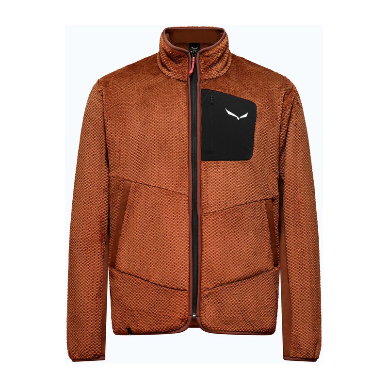 Pánská trekingová mikina Salewa Puez Warm Full Zip bombay brown