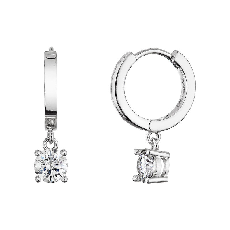 Stříbrné náušnice IRIS 11M00012 moissanite 2ct