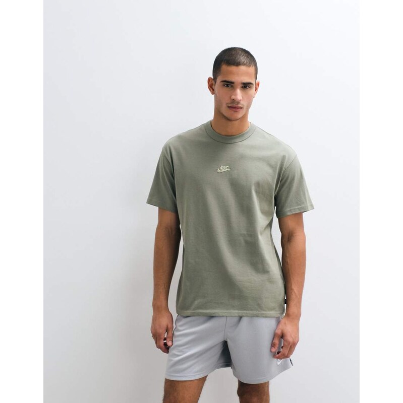 Nike Premium Essentials oversized t-shirt in khaki-Green