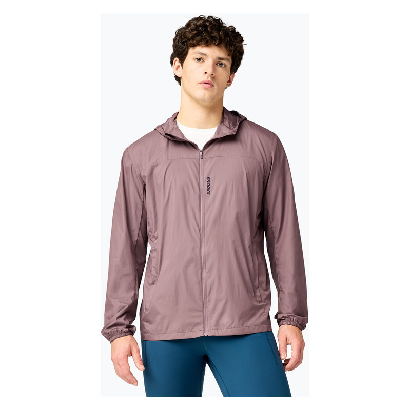 Pánská běžecká bunda Brooks Canopy Packable Jacket brown