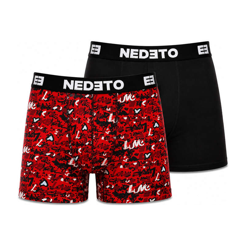 2PACK pánské boxerky Nedeto vícebarevné (2NBV28)