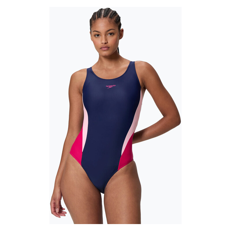 Dámské jednodílné plavky Speedo Colourblock 2.0 peacoat/pink