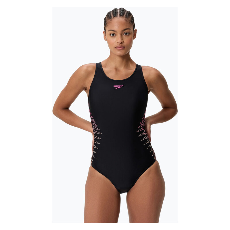 Dámské jednodílné plavky Speedo Placement Muscleback anthracite