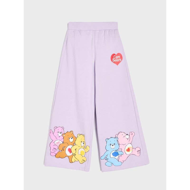 Sinsay - Tepláky se širokými nohavicemi Care Bears - levandulová