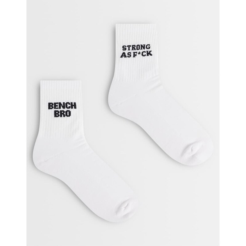 ASOS DESIGN 2 pack of golf socks in multi