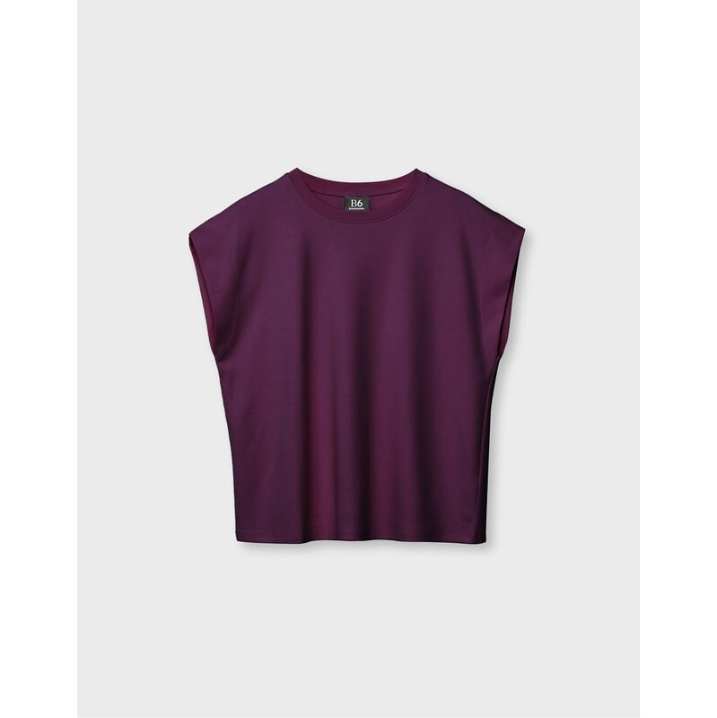 Stradivarius B06 basic dropped-shoulder t-shirt in dark purple