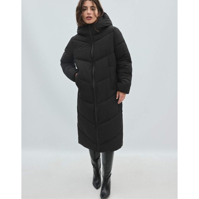 Stradivarius Basic down jacket in black