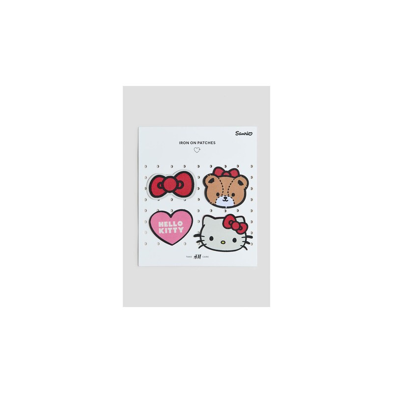 H&M - Záplata 4 kusy - Červená/Hello Kitty