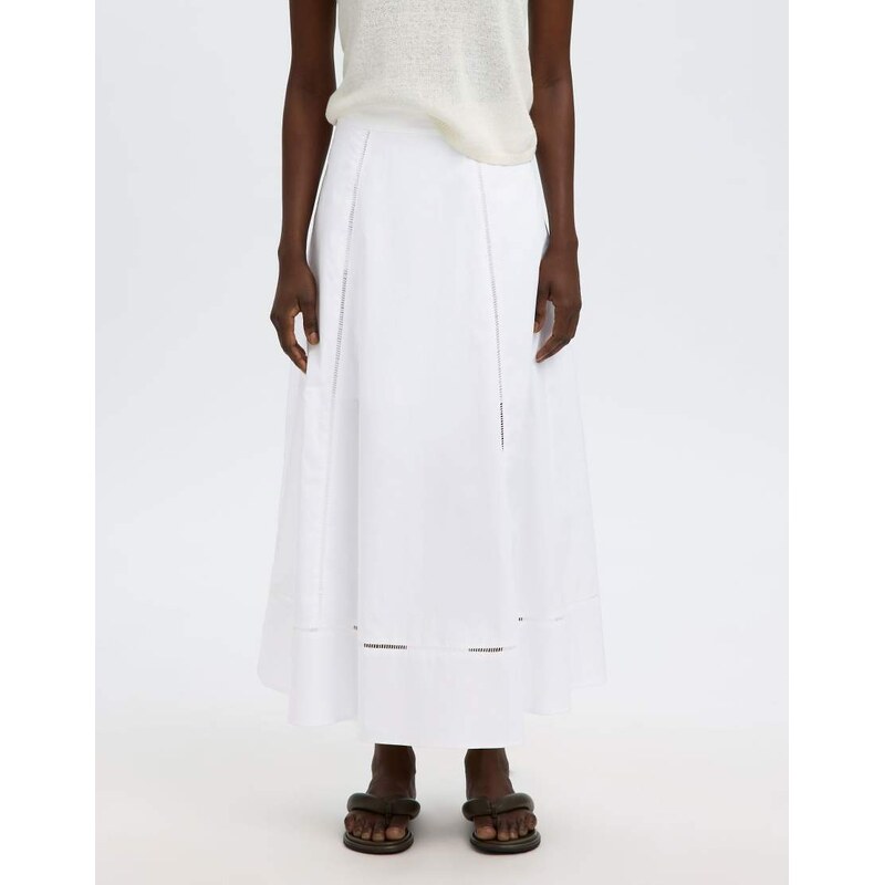 Selected Maxi skirt in bright white