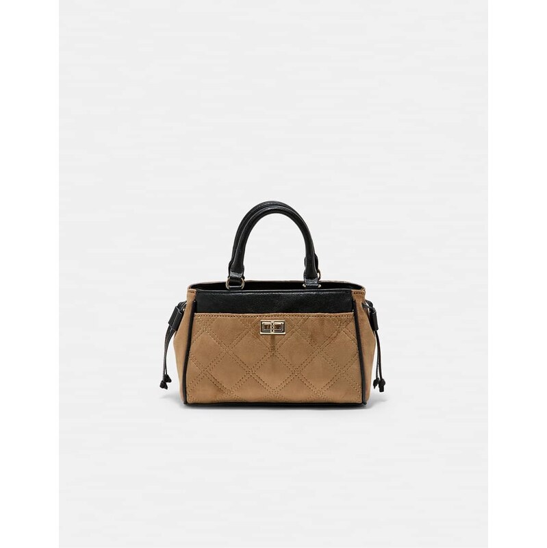 Stradivarius Mini city bag in pale camel-Neutral