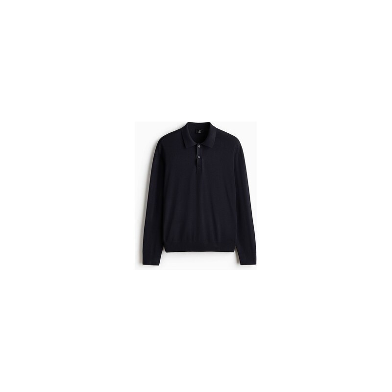 H&M - Pletený tops límečkem Regular Fit - Námořnická Modř