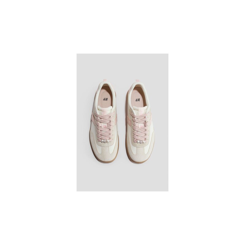 H&M - Tenisky - Světle Béžová/Světle Růžová