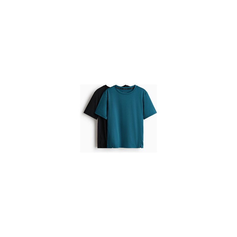 H&M - Sportovní top DryMove 2 kusy - Dark Turquoise/Black
