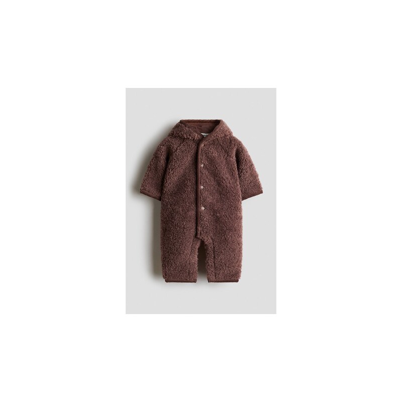H&M - Overal do kočárku z vlněného plyše - Hnědá