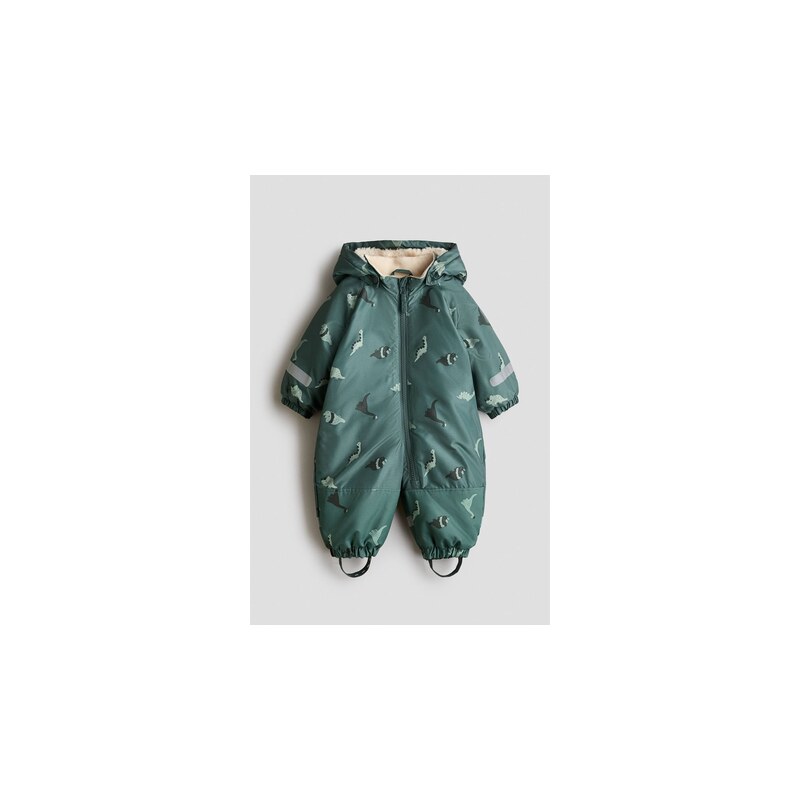 H&M - Kombinéza odpuzující vodu - Zelená/Dinosauři