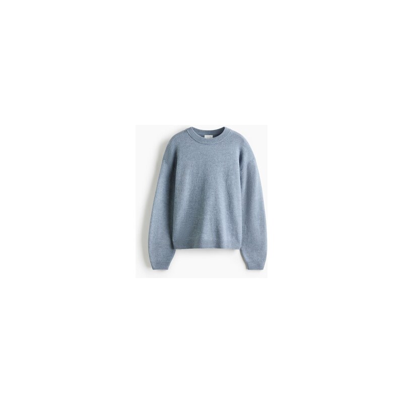 H&M - Pletený svetr - Tlumeně Modrý Melír