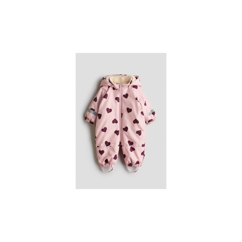 H&M - Kombinéza odpuzující vodu - Světle Růžová/Srdíčka