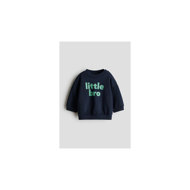 H&M - Mikinas potiskem - Námořnická Modř/Little Bro