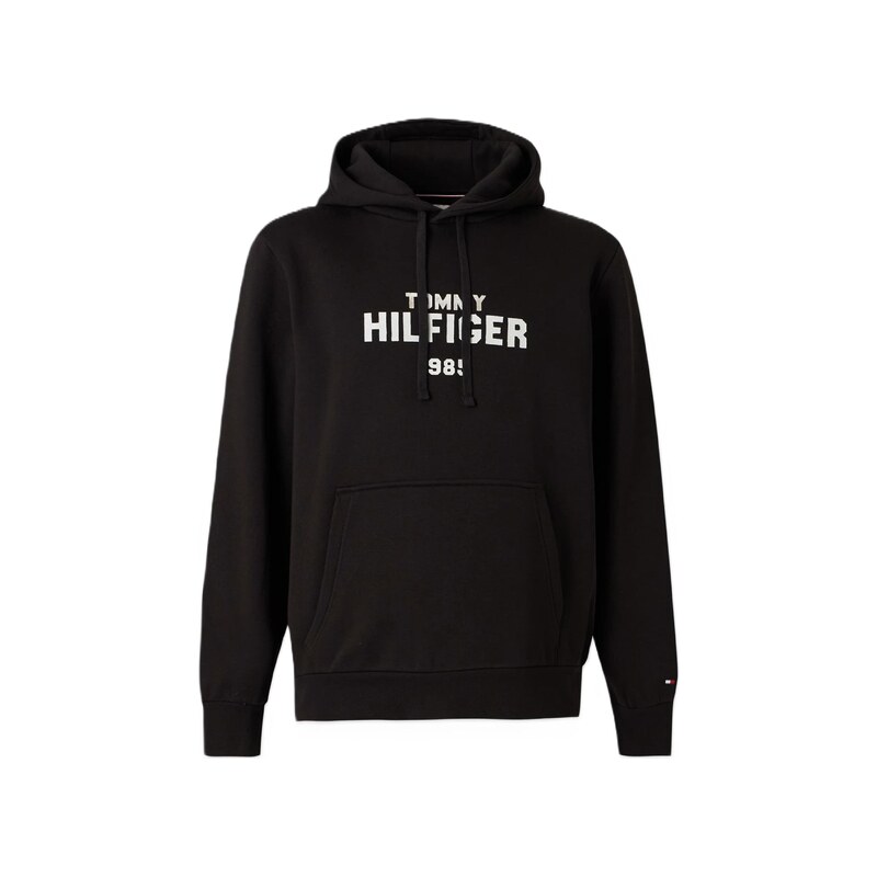 TOMMY HILFIGER Mikina černá / bílá