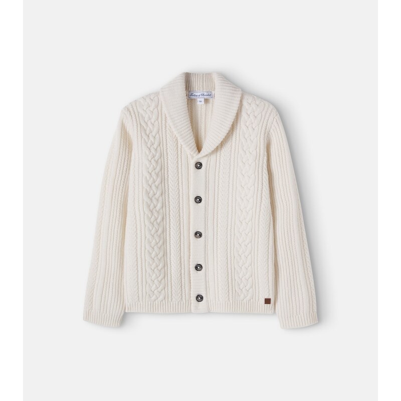 Tartine et Chocolat Cable-knit wool cardigan