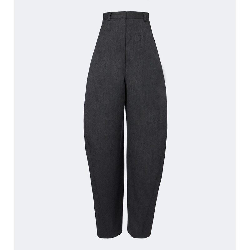 Balenciaga Wool barrel-leg pants