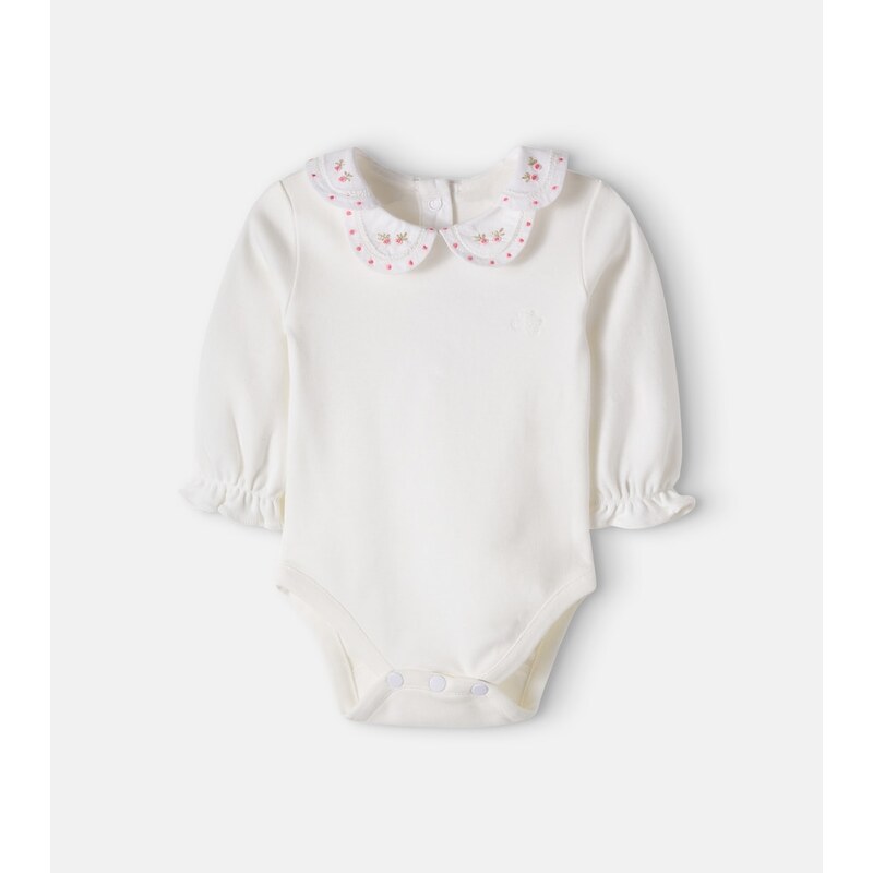 Tartine et Chocolat Baby embroidered cotton-blend bodysuit