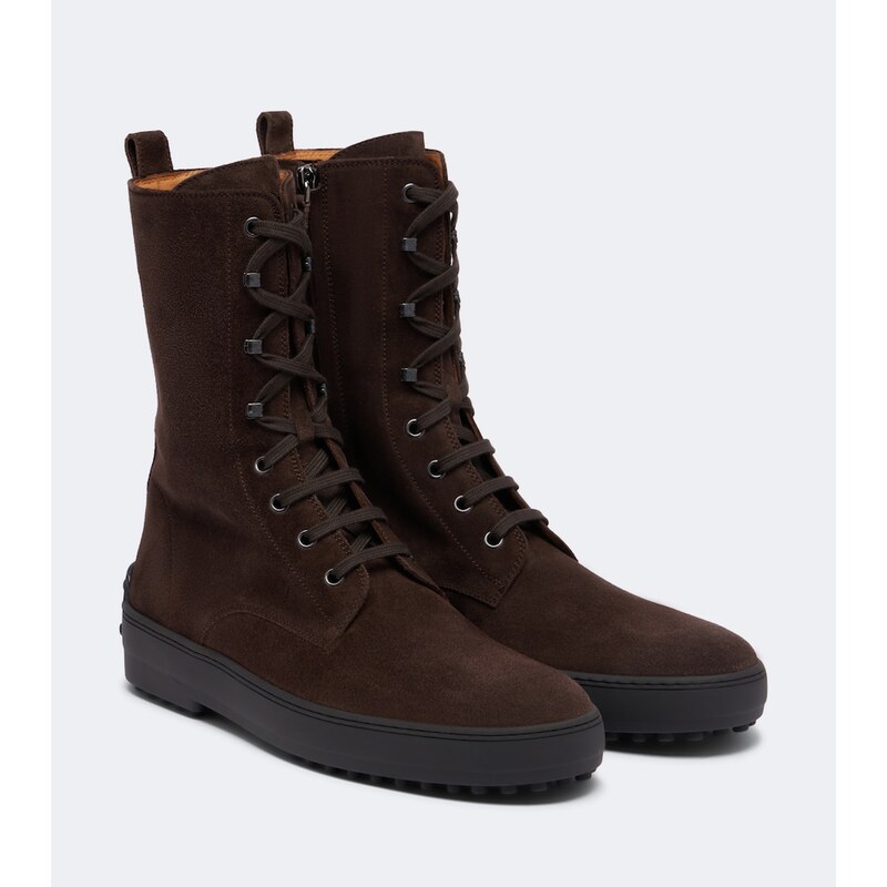 Tods Gommino suede mid-calf boots