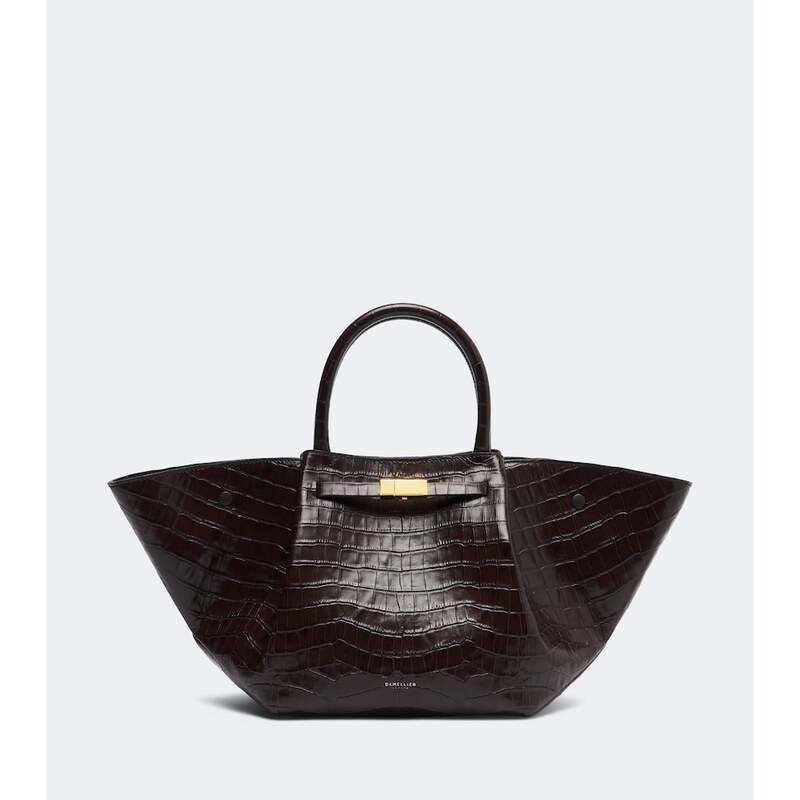 DeMellier New York Midi croc-effect leather top-handle bag